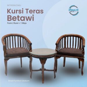 Kursi Teras Betawi Form 2 Kursi + 1 Meja
